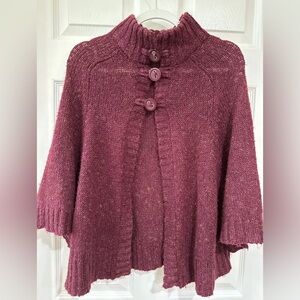 Vintage Suzie Women's Small Short Sleeve Cardigan Burgundy Berry Grandmacore EUC